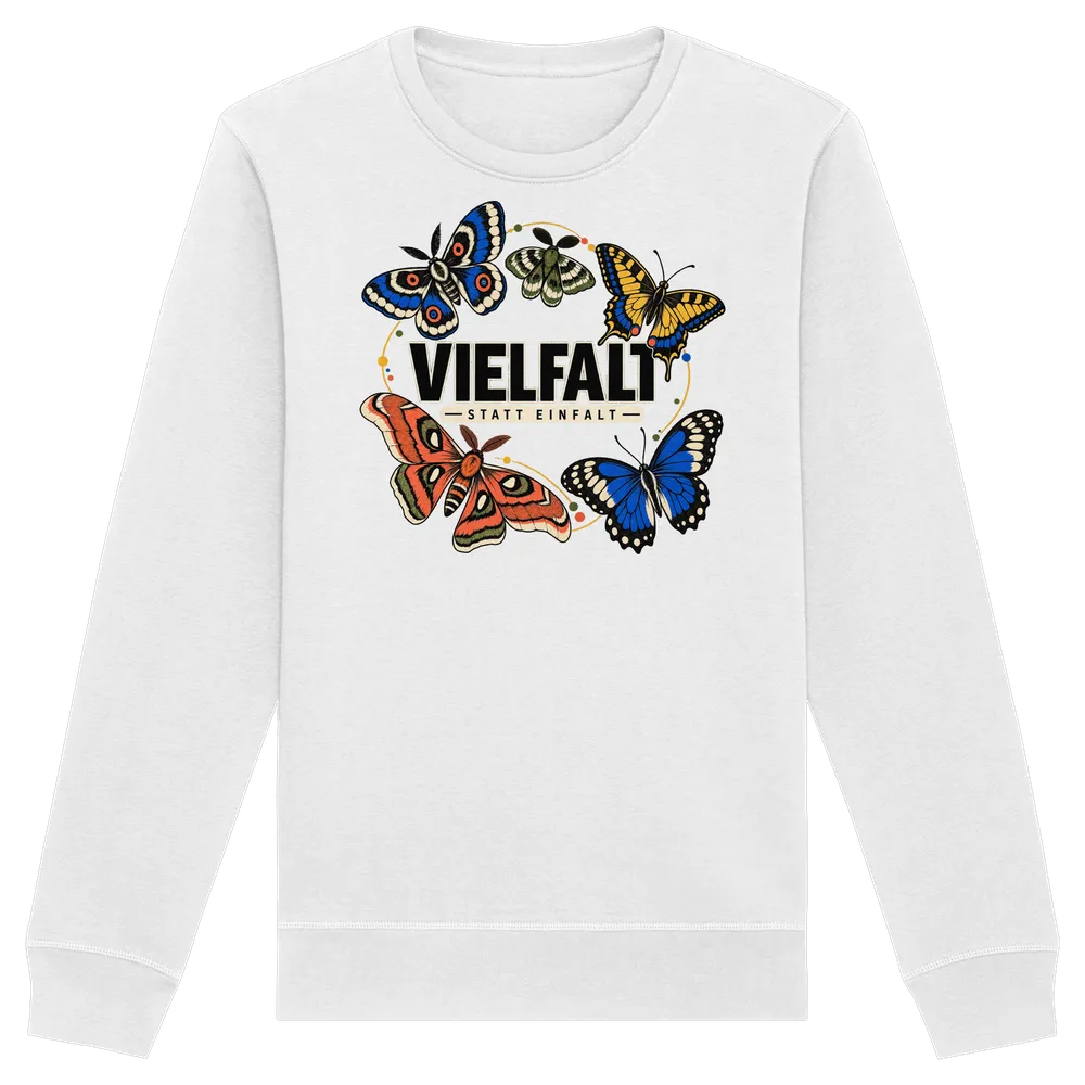Vielfalt statt Einfalt — Organic Basic Unisex Sweatshirt in White von Personal Paramedic