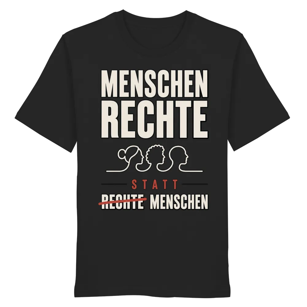 Menschenrechte statt rechte Menschen — Organic Shirt in Black von Personal Paramedic