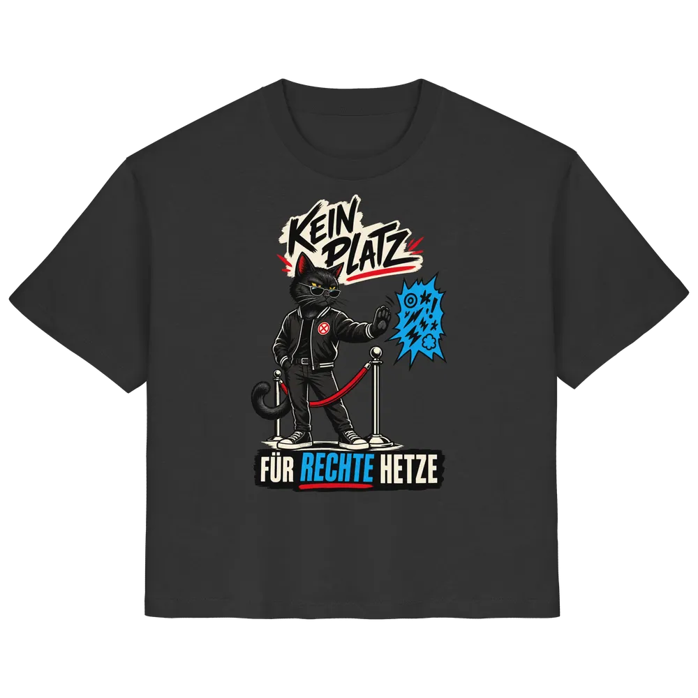Kein Platz für rechte Hetze — Ladies Organic Shirt in Black von Personal Paramedic