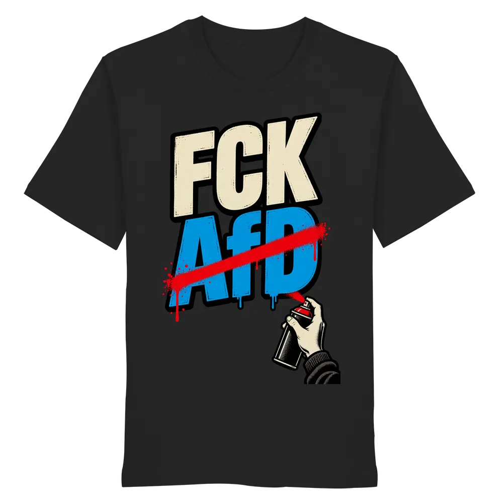 FCK AfD — Organic Shirt in Black von Personal Paramedic