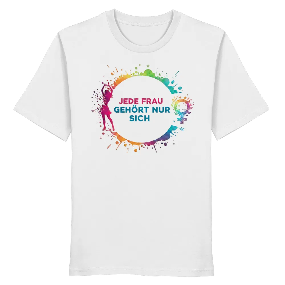 Jede Frau gehört nur sich - Feminismus — Shirt in White von Personal Paramedic