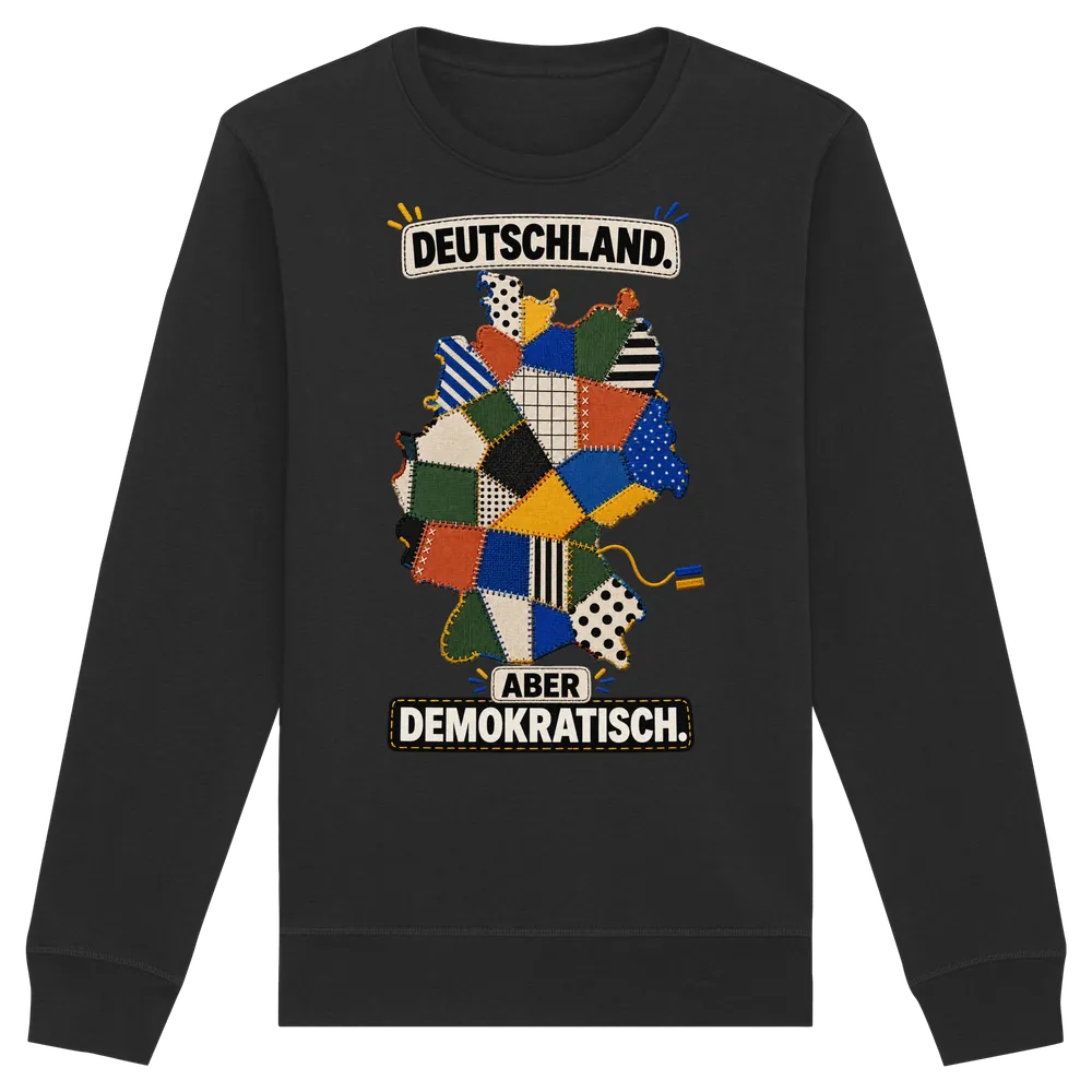 Deutschland aber demokratisch — Organic Basic Unisex Sweatshirt in Black von Personal Paramedic