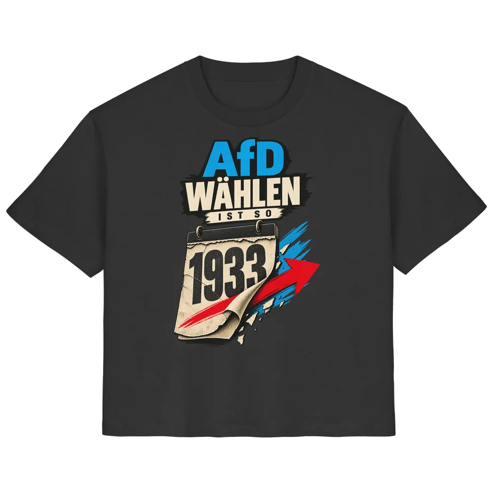 AfD wählen ist so 1933 — Ladies Organic Shirt in Black von Personal Paramedic