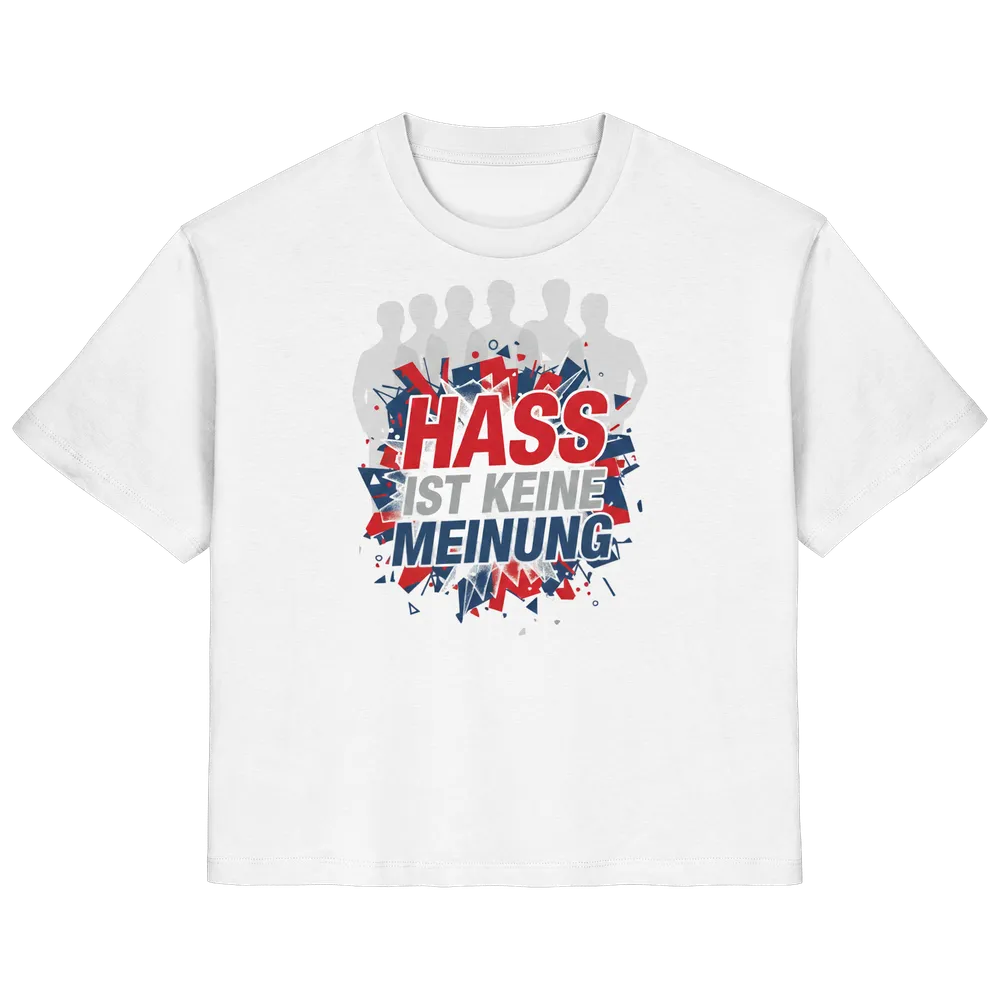 Hass ist keine Meinung - Demokratie — Shirt (tailliert) in White von Personal Paramedic