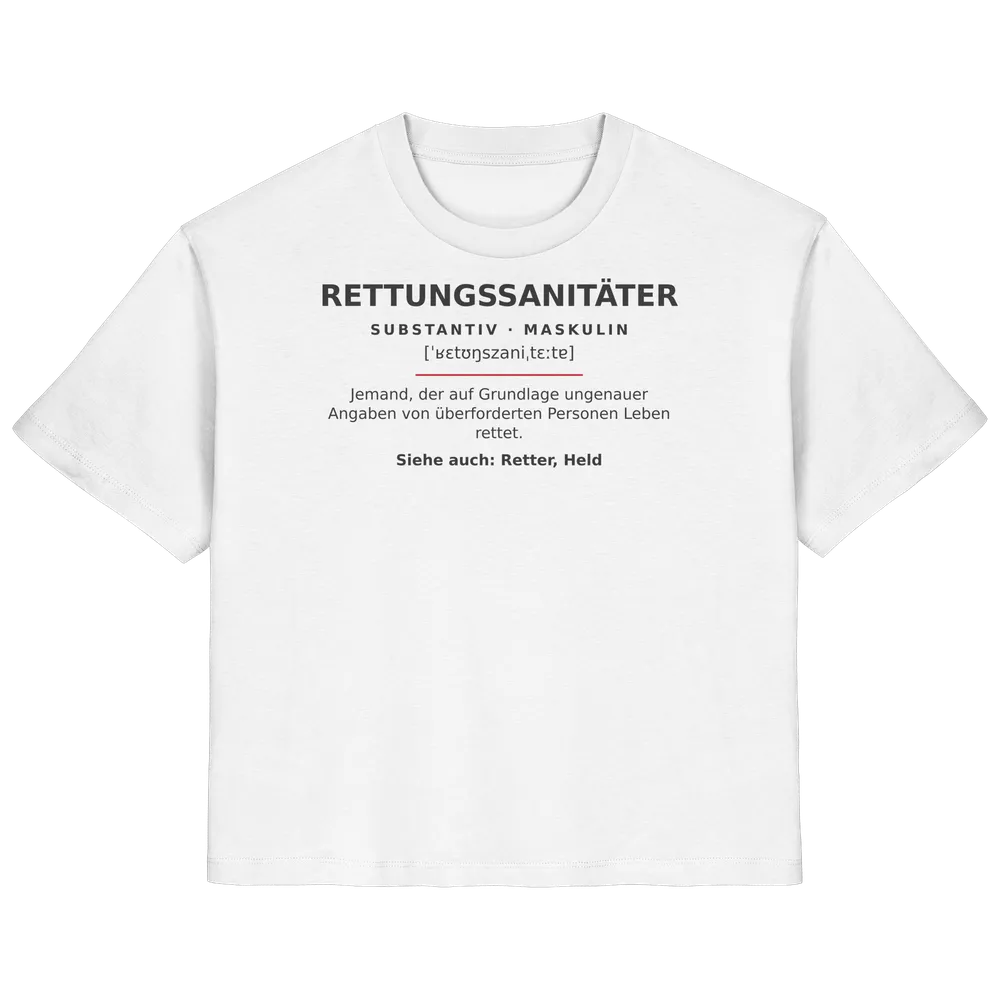 Rettungssanitäter - Rettungsdienst — Ladies Organic Shirt in White von Personal Paramedic