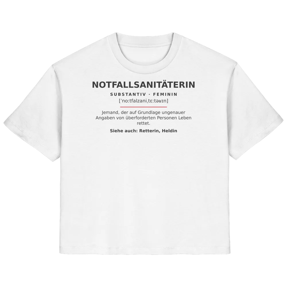 Notfallsanitäterin - Rettungsdienst — Ladies Organic Shirt in White von Personal Paramedic