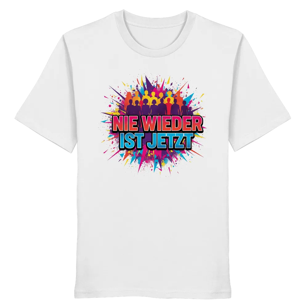 Nie wieder ist jetzt (bunt) - Demokratie — Shirt in White von Personal Paramedic