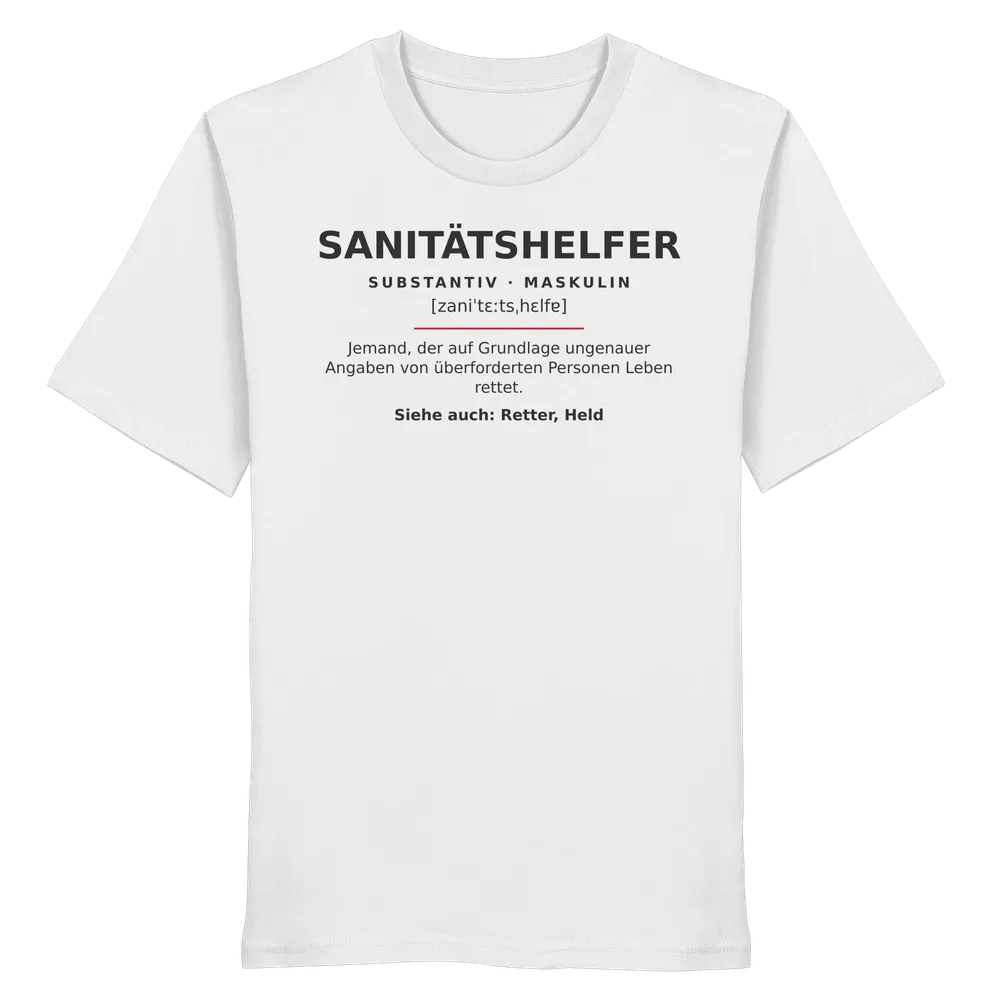 Sanitätshelfer — Organic Shirt in White von Personal Paramedic