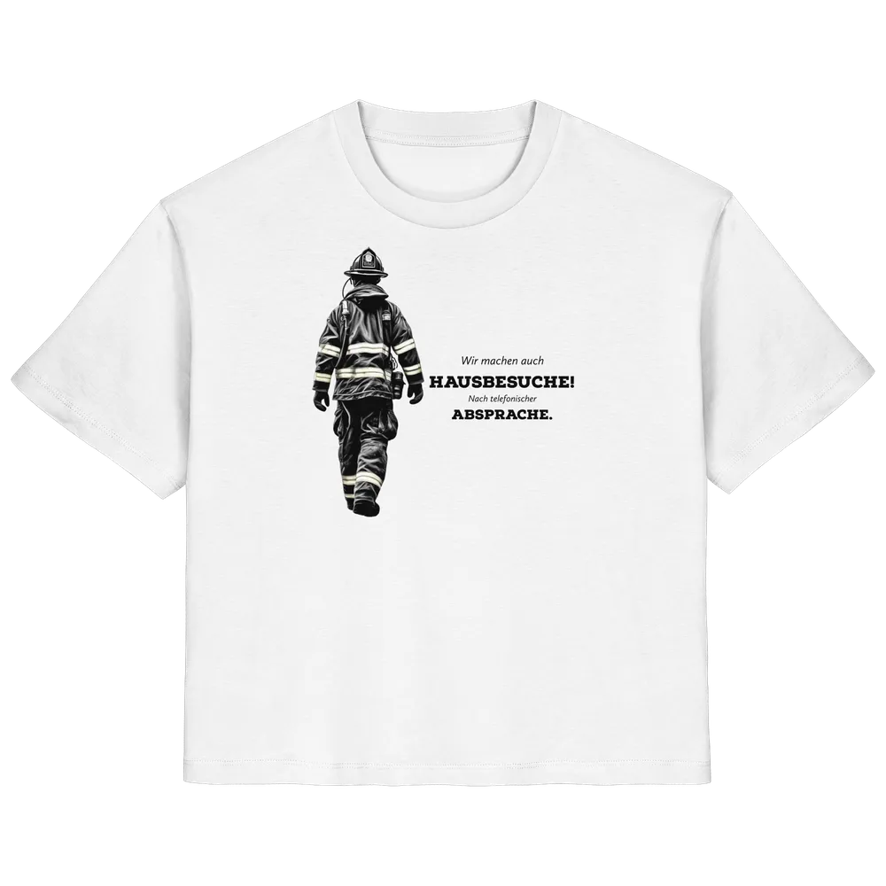Wir machen auch Hausbesuche! Nach telefonischer Absprache. - Feuerwehr — Shirt (tailliert) in White von Personal Paramedic