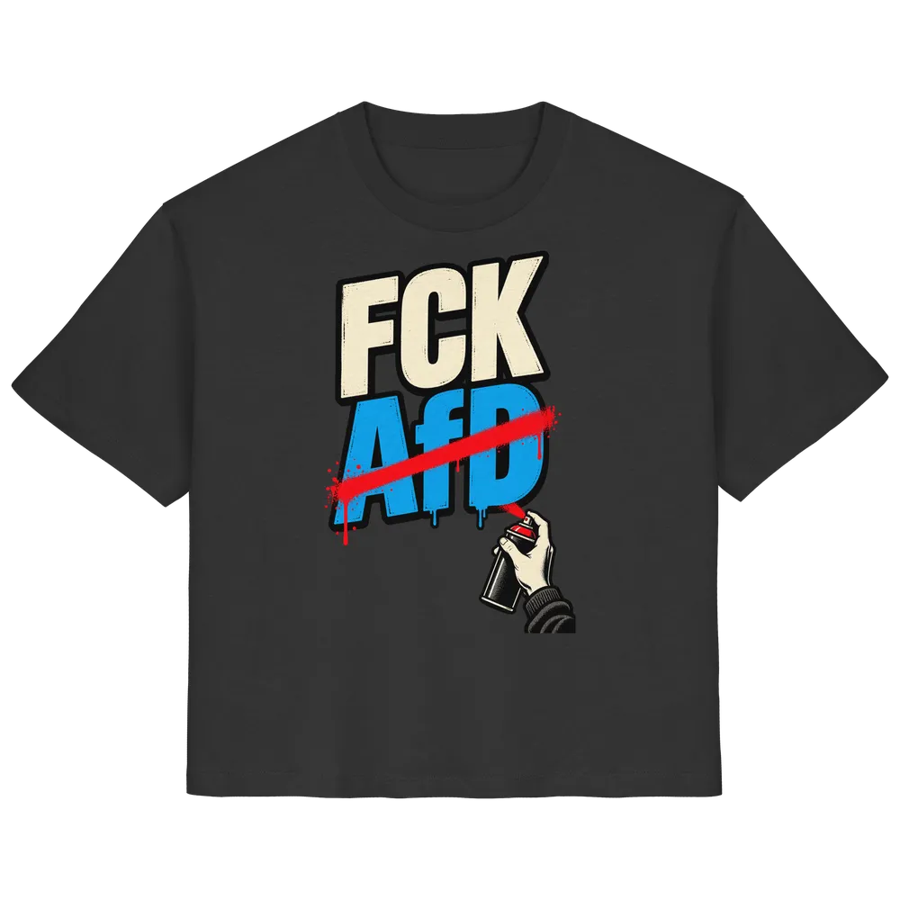 FCK AfD — Ladies Organic Shirt in Black von Personal Paramedic