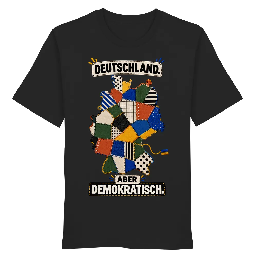 Deutschland aber demokratisch — Organic Shirt in Black von Personal Paramedic