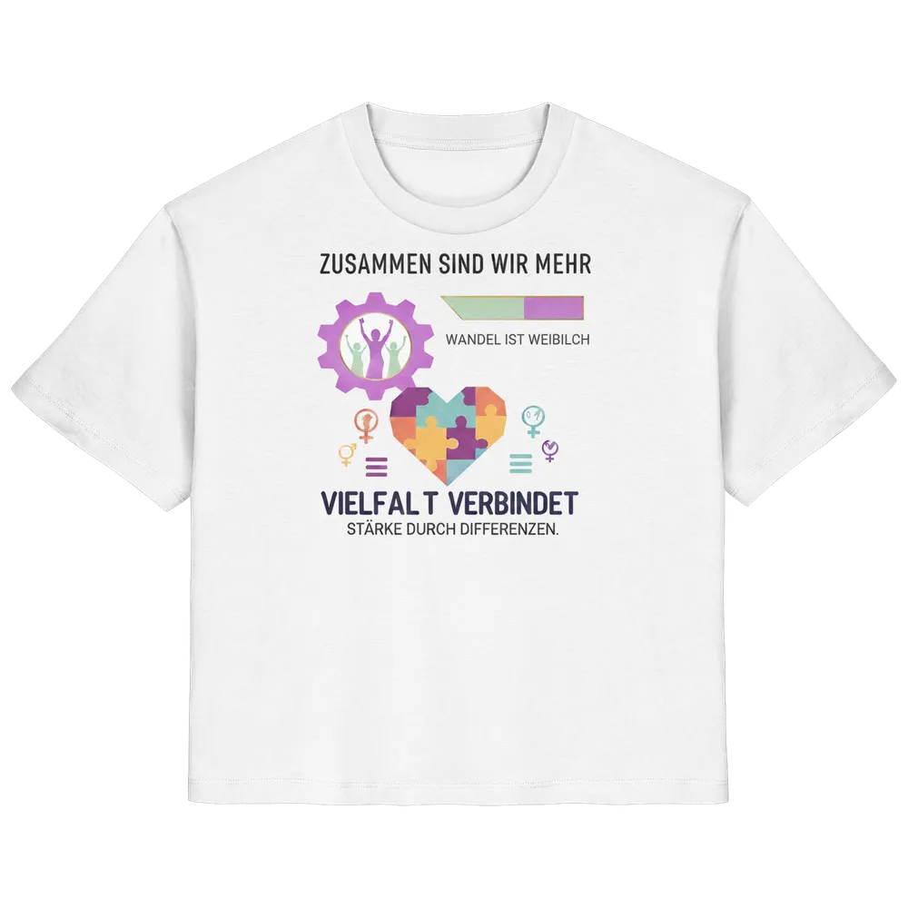 Zusammen sind wir mehr, Vielfalt verbindet - Frauenrechte — Shirt (tailliert) in White von Personal Paramedic