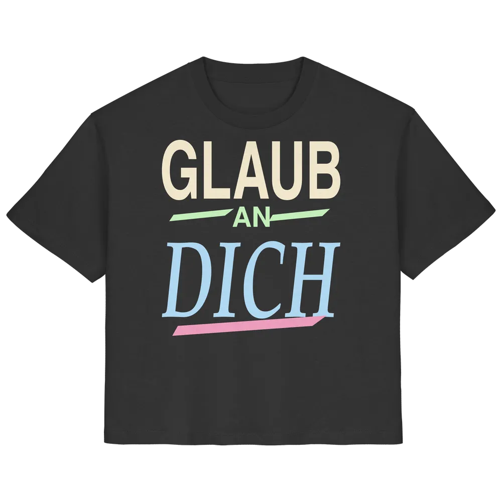 Glaub an dich — Ladies Organic Shirt in Black von Personal Paramedic