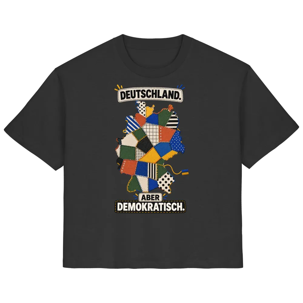 Deutschland aber demokratisch — Ladies Organic Shirt in Black von Personal Paramedic