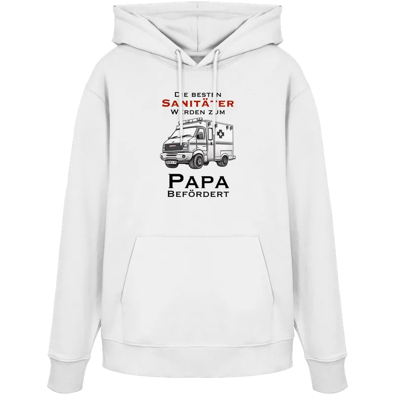 Die besten Sanitäter werden zum PAPA befördert - Rettungsdienst — Organic Hoodie in White von Personal Paramedic