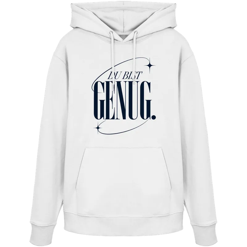 Du bist genug — Organic Hoodie in White von Personal Paramedic