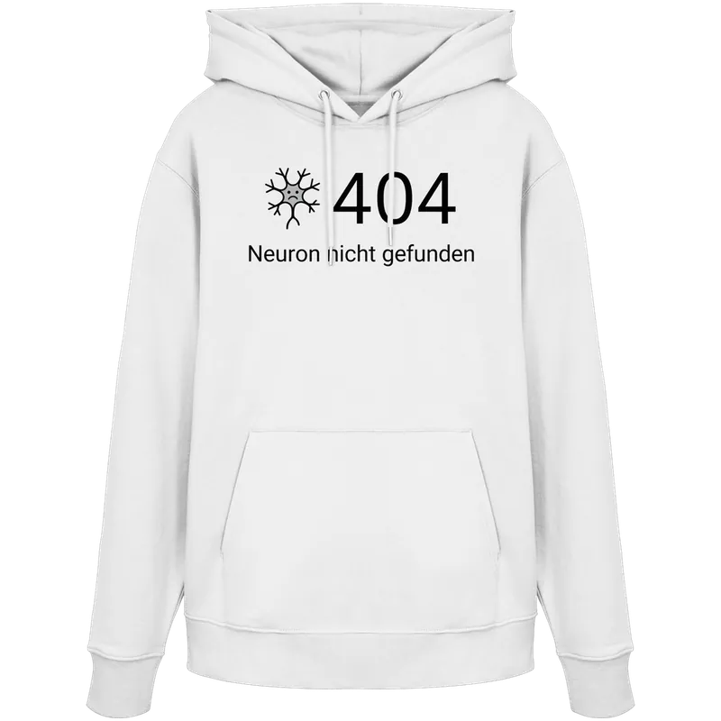 Error: 404 Neuron nicht gefunden - Medizinhumor — Organic Hoodie in White von Personal Paramedic