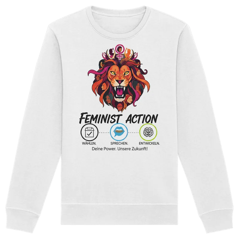 Feminist Action - Feminismus — Sweatshirt in White von Personal Paramedic