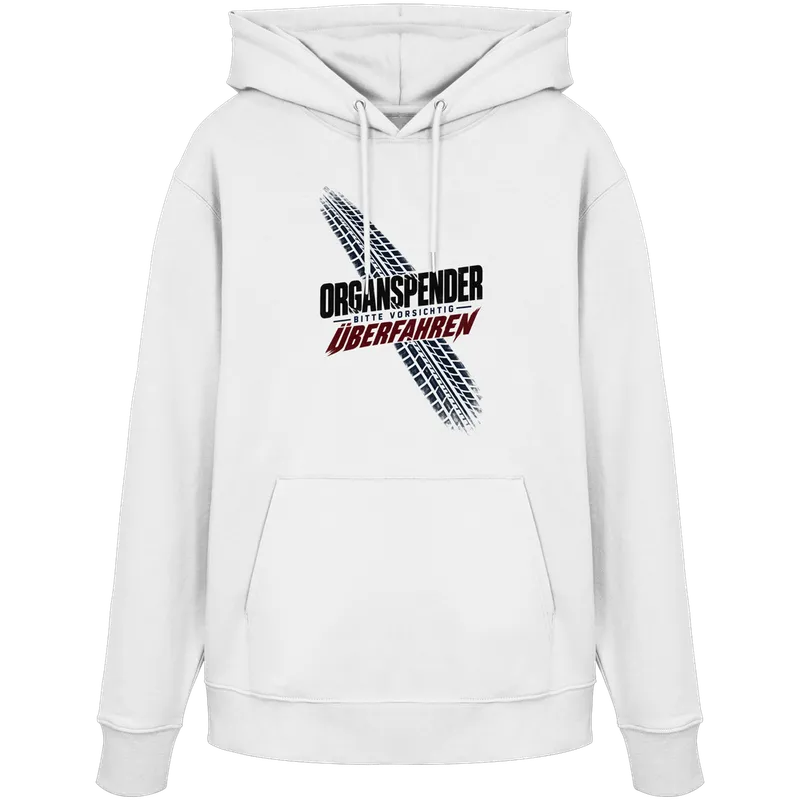 Organspender - Bitte vorsichtig überfahren — Organic Hoodie in White von Personal Paramedic