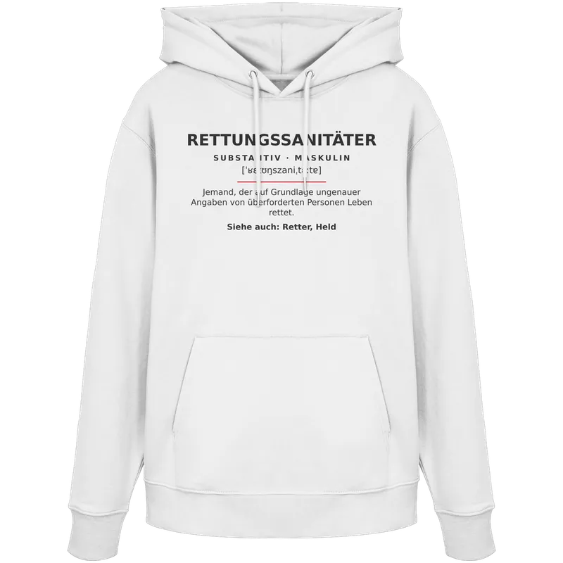 Rettungssanitäter - Rettungsdienst — Organic Hoodie in White von Personal Paramedic