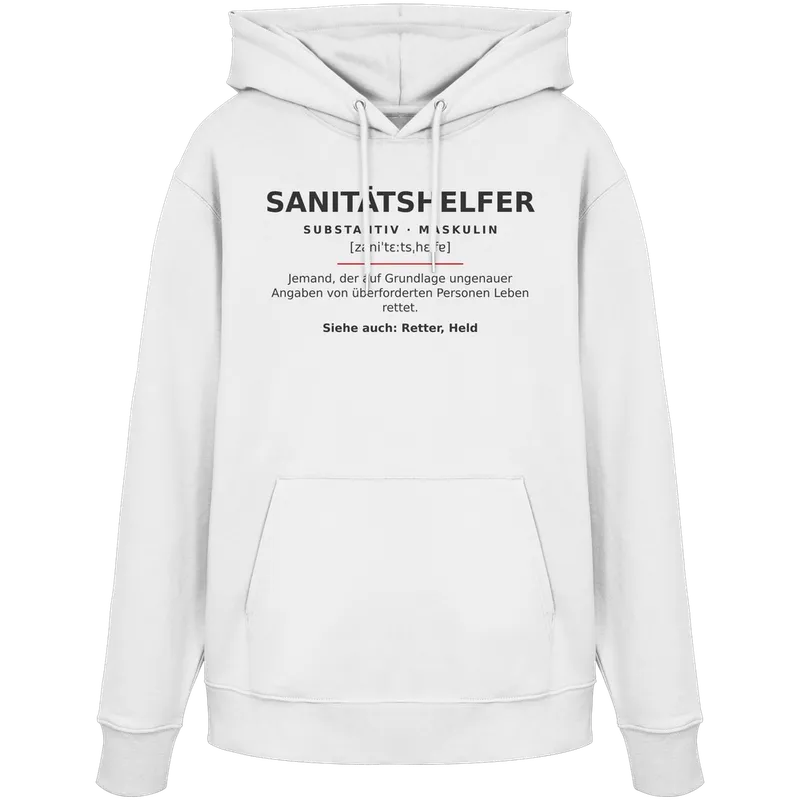 Sanitätshelfer — Organic Hoodie in White von Personal Paramedic