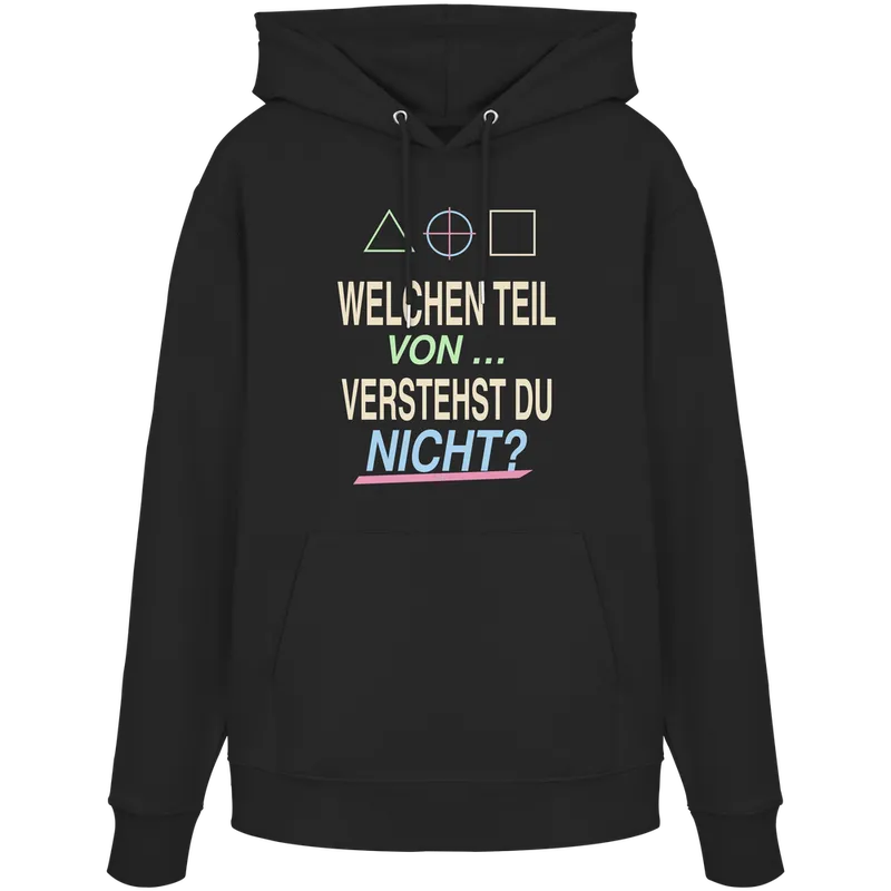 Welchen Teil von verstehst du nicht? — Organic Hoodie in Black von Personal Paramedic