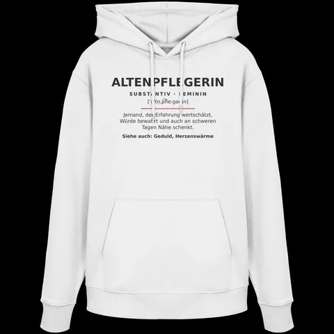 Altenpflegerin — Organic Hoodie von Personal Paramedic