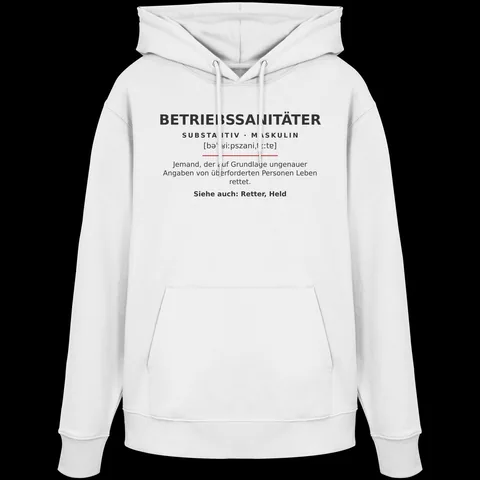 Betriebssanitäter - Rettungsdienst — Organic Hoodie von Personal Paramedic