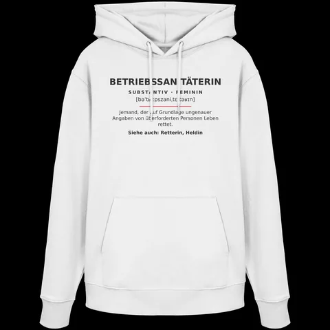 Betriebssanitäterin - Rettungsdienst — Organic Hoodie von Personal Paramedic
