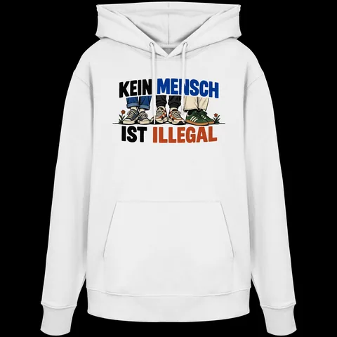 Kein Mensch ist illegal — Organic Hoodie von Personal Paramedic
