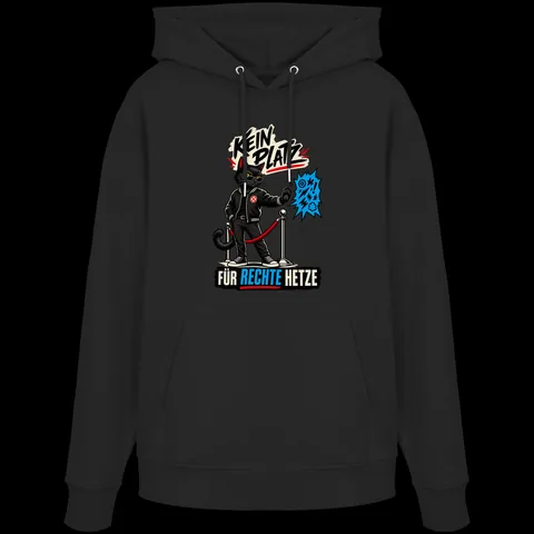 Kein Platz für rechte Hetze — Organic Hoodie von Personal Paramedic