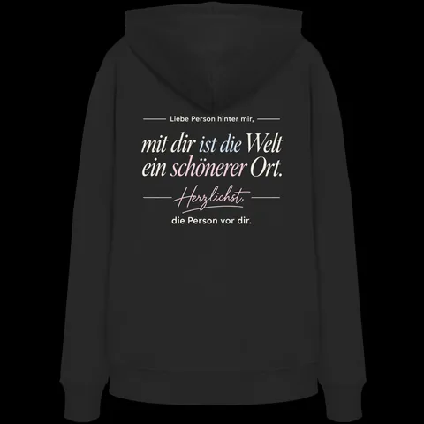 Liebe Person hinter mir (Rückenprint) — Organic Hoodie von Personal Paramedic