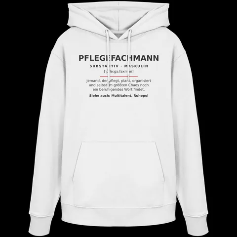 Pflegefachmann — Organic Hoodie von Personal Paramedic