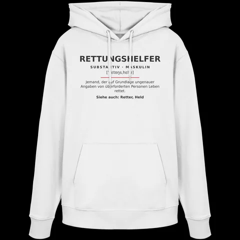 Rettungshelfer — Organic Hoodie von Personal Paramedic