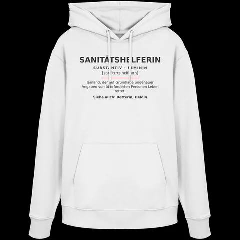 Sanitätshelferin — Organic Hoodie von Personal Paramedic
